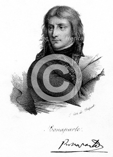 Napoleon Bonaparte as a young man, c 1790s, (c1830).  Artist: Delpech