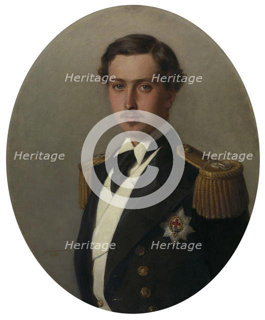 Portrait of Prince Alfred (1844-1900), later Duke of Edinburgh , 1865. Creator: Winterhalter, Franz Xavier (1805-1873).