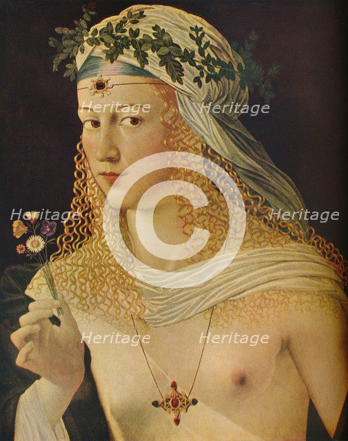 'Idealized Portrait of a Courtesan as Flora', c1520. Artist: Bartolommeo Veneto.