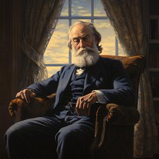 AI IMAGE - Portrait of Walt Whitman, 1880s, (2023). Creator: Heritage Images.