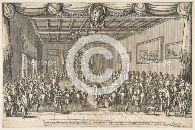 Banquet of the Piacevoli, 1627. Creator: Stefano della Bella.