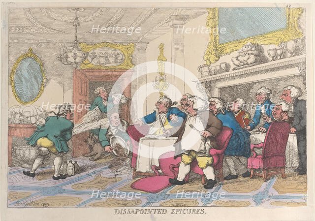 Disappointed Epicures, 1809., 1809. Creator: Thomas Rowlandson.