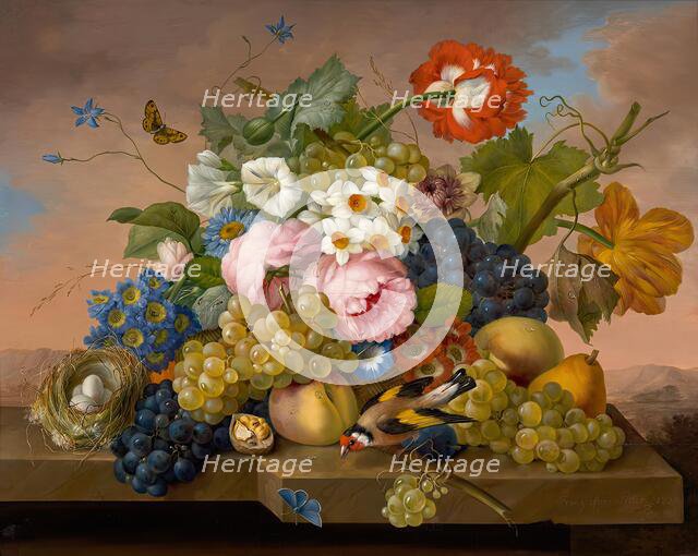 Flower still life, 1824. Creator: Franz Xaver Petter.