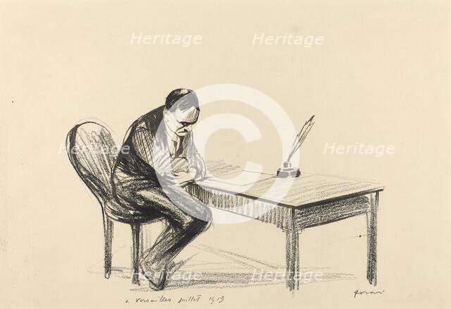 A Versailles juillet 1919, probably 1919. Creator: Jean Louis Forain.