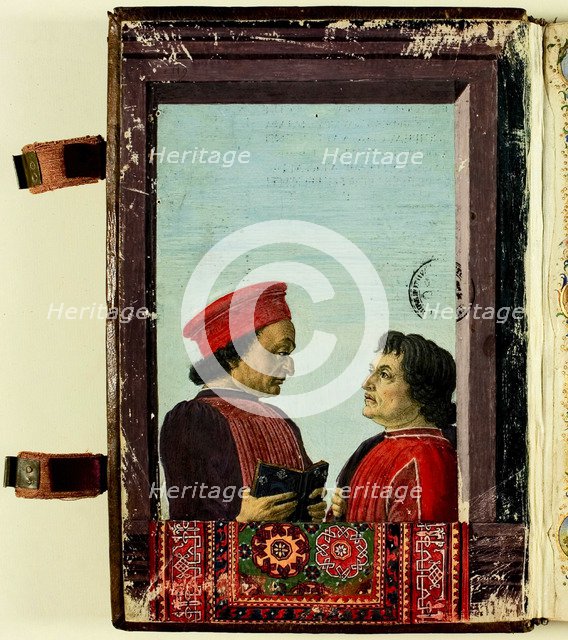 Portrait of Federico da Montefeltro and Cristoforo Landino. From Disputationes Camaldulenses by Cris
