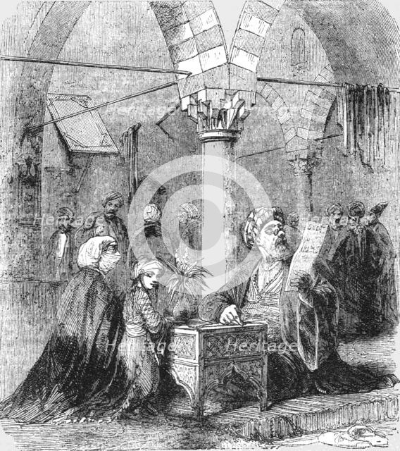 'Public Writer at the Bazaar; Industrious Classes in Constantinople', 1854. Creator: Unknown.