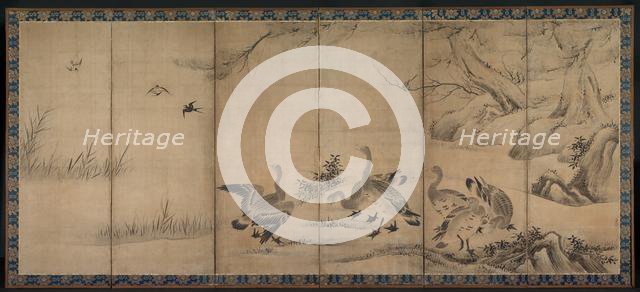 Wild Geese, late 1500s-early 1600s. Creator: Kano Sanraku (Japanese, 1559-1635).