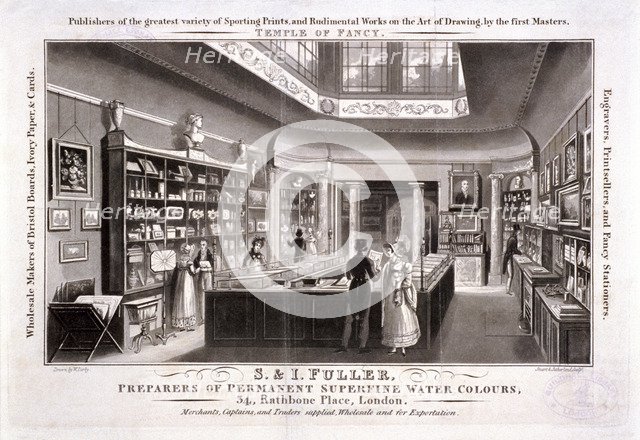 Rathbone Place, Marylebone, London, 1823. Artist: Smart & Sutherland