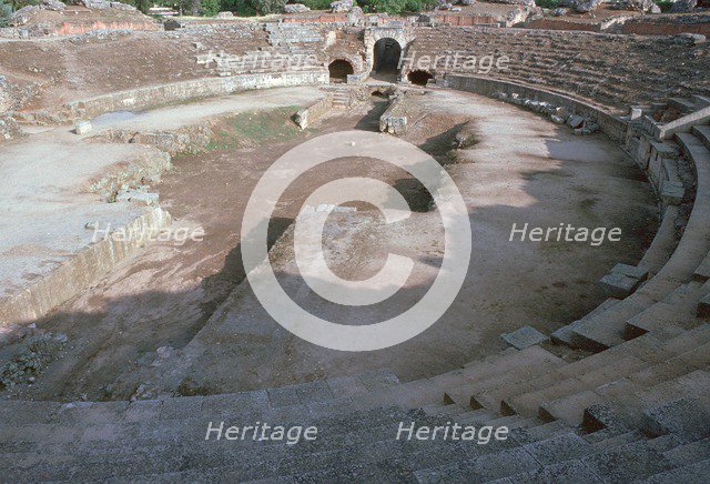 Roman amphitheatre in Merida, Spain, 1st century. Artist: Unknown