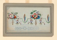 Design for a Woven or Embroidered Fabric, France, early 19th century. Creator: Unknown.