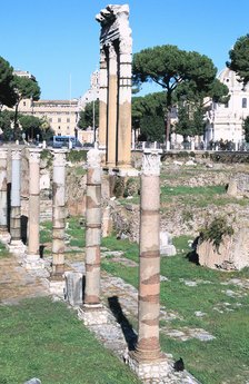 Ruins of the Temple of Castor and Pollux, the Forum, Rome. Artist: Unknown