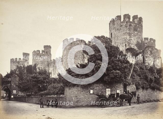 Conwy Castle, general view looking west (702), Printed 1860 circa. Creator: Francis Bedford.