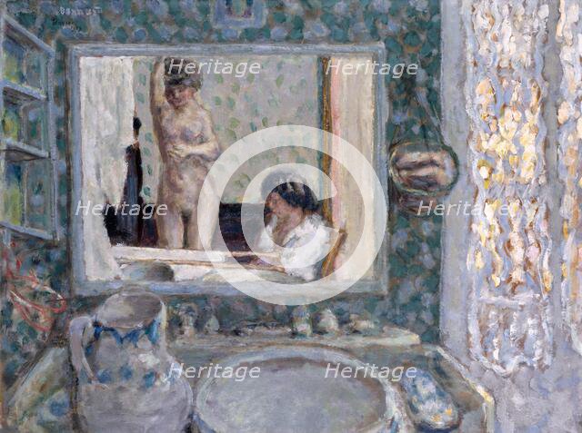 The Mirror in the Green Room (La Glace de la Chambre Verte), 1908. Creator: Pierre Bonnard.