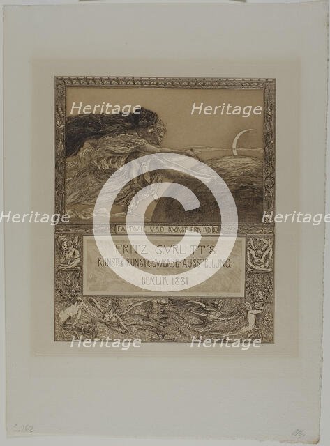 Card for the Gurlitt Exhibition: Imagination and the Child Artist, 1881. Creator: Max Klinger.