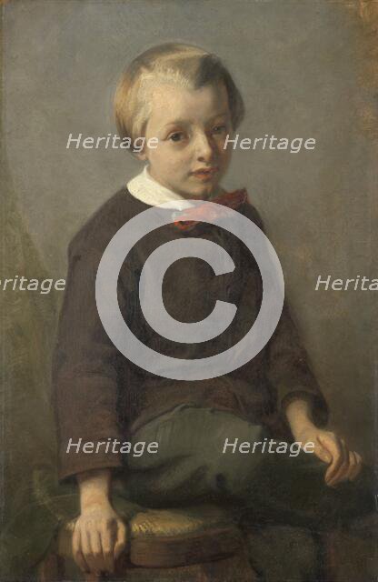 Portrait of a Boy, 1856. Creator: August Allebe.