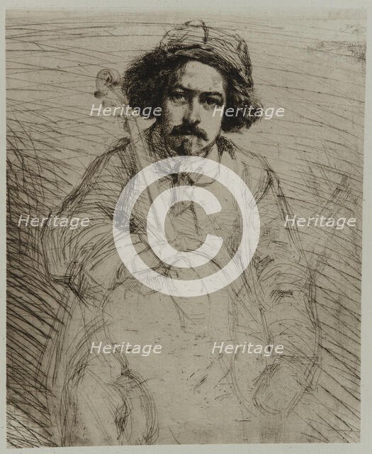 J. Becquet, Sculptor, 1859. Creator: James Abbott McNeill Whistler.