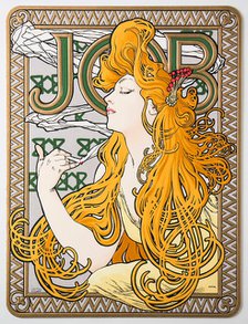 Advertising Poster for the tissue paper "Job", 1897. Creator: Mucha, Alfons Marie (1860-1939).