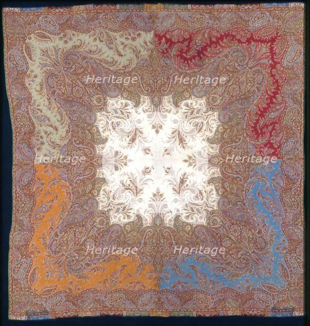 Square Shawl, France, c. 1850. Creator: Unknown.
