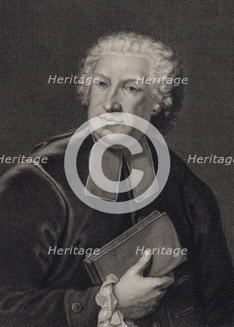 Portrait of the poet and librettist Pietro Metastasio (1698-1782) , 1750. Creator: Steiner, Johann Nepomuk (1725-1793).