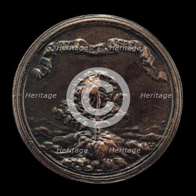 Rosebush Growing out of a Rocky Terrain [reverse], c. 1655/1675. Creator: Charles-Jean-François Chéron.