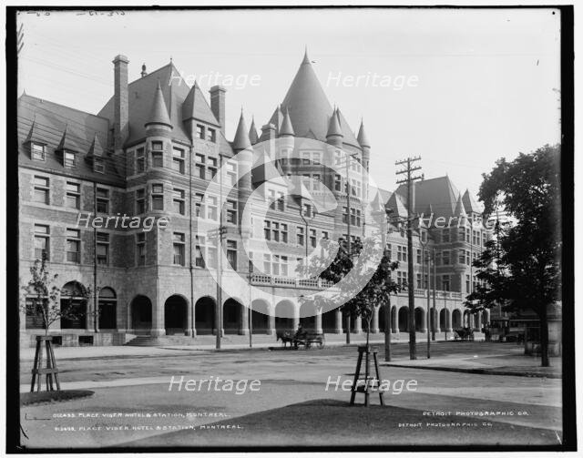 Place Viger Hotel & station, Montreal, between 1890 and 1901. Creator: Unknown.