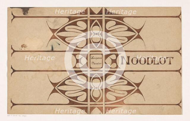 Book cover design for "Noodlot" (Footsteps of Fate), by Louis Couperus, 1898, (1898 or earlier).  Creator: Reinier Willem Petrus de Vries.
