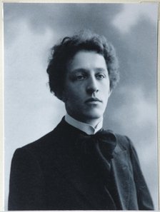 Portrait of the Poet Alexander Blok (1880-1921), 1907. Artist: Zdobnov, Dmitri Spiridonovich (End of 19th cen.)