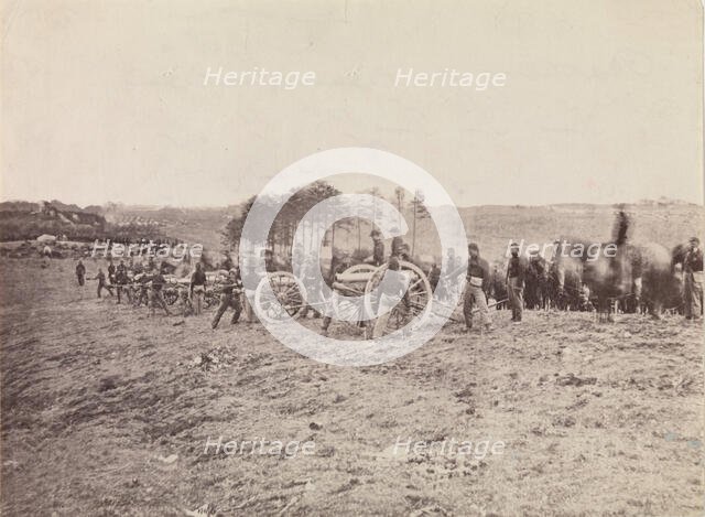 Battery Going into Action, Fredericksburg, December 13, 1862, 1862. Creator: Andrew Joseph Russell.