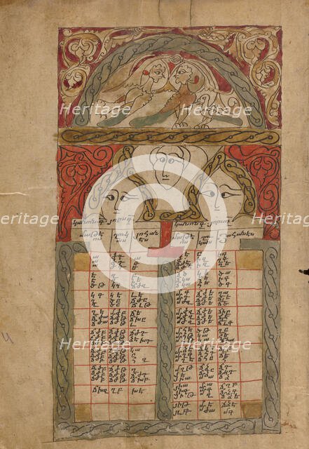 Canon Table Page; Gospel Book, 1386. Creator: Unknown.