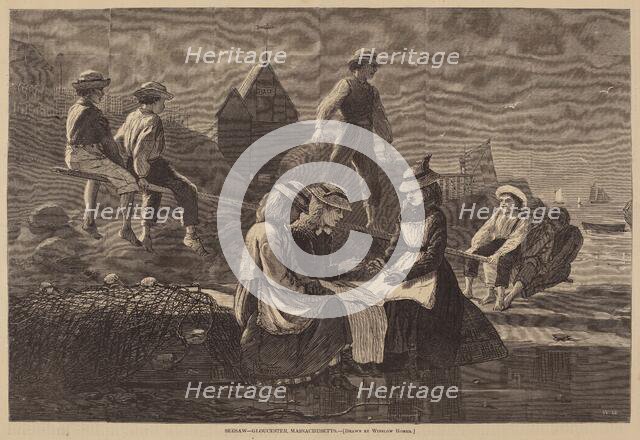 Seesaw - Gloucester, Massachusetts, published 1874. Creator: Winslow Homer.