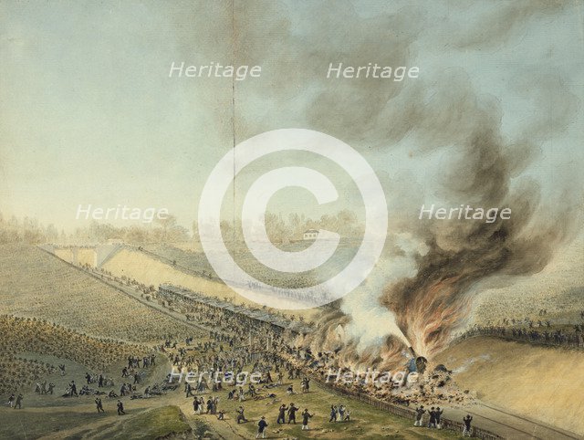 Train Crash at Bellevue in 1842' (19th century). Artist: Anon
