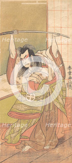 The Third Otani Hiroji as a Daimyo Standing on the Engawa, ca. 1771. Creator: Shunsho.