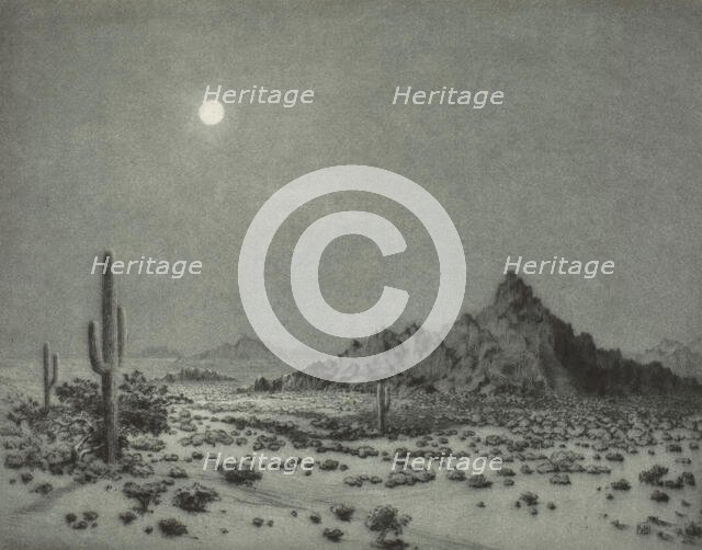 Arizona Night, 1930. Creator: George Elbert Burr.