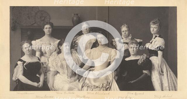Mrs. Grover Cleveland and the Wives of Members of President Grover Cleveland's Cabinet, 1897. Creator: Frances Benjamin Johnston.