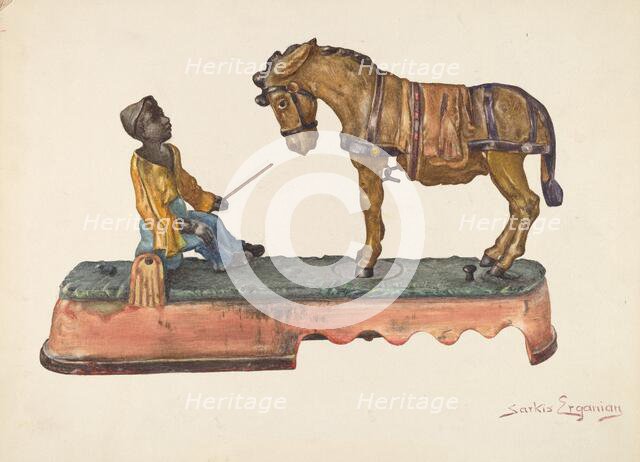 Cast Iron Mule Bank, c. 1941. Creator: Sarkis Erganian.