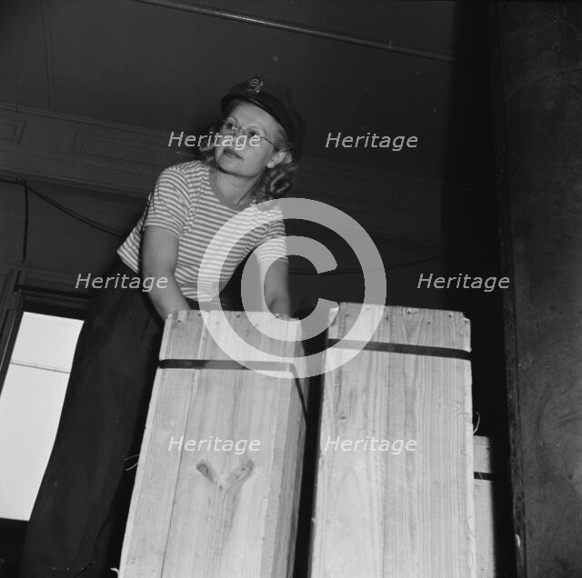 Miss Ida Hicks, Lithuanian, twenty-eight years old, employed..., New Britain, Connecticut, 1943. Creator: Gordon Parks.