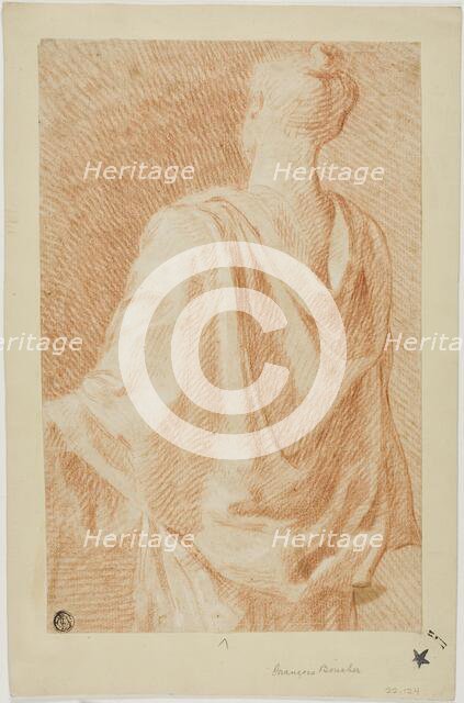 Draped Woman, Seen From Back, n.d. Creator: Francois Boucher.