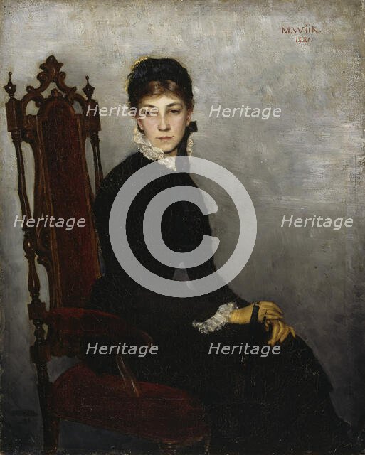 Portrait of Hilda Wiik, 1881. Creator: Maria Wiik.