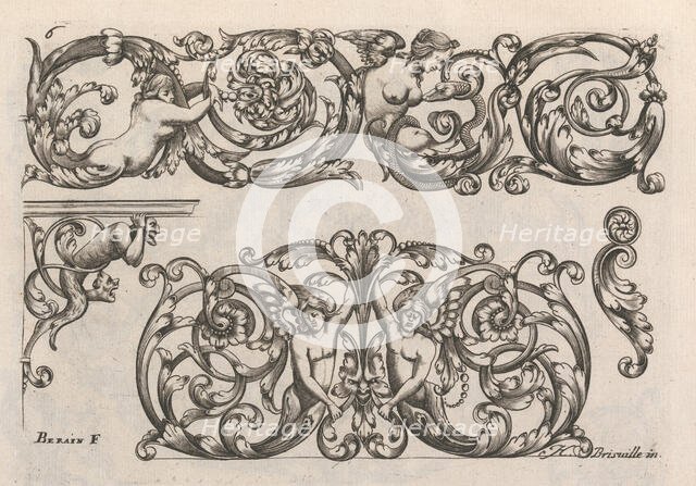 Diverses Pieces de Serruriers, page 7 (recto), ca. 1663. Creator: Jean Berain.