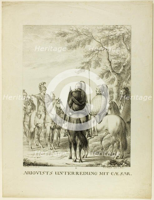 Arioviste Unterredung mit Caezar, 1808. Creator: Johann Michael Mettenleiter.