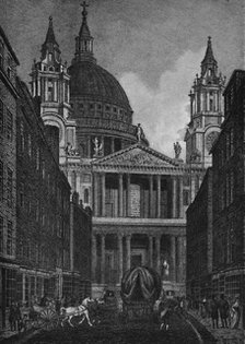 'The West End of St. Paul's Cathedral' from Ludgate Street (Ludgate Hill), 1907. Artist: Unknown.