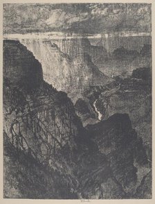 Storm in the Grand Canyon, 1912. Creator: Joseph Pennell.