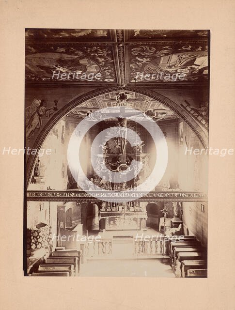 Interior of Church of the Nativity of the Blessed Virgin Mary, Kruzlowa Wyzna, 1895-1905. Creator: Stanislaw Tomkowicz.
