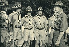 'Baden-Powell with some Rhodesian Scouts', 1944. Creator: Unknown.