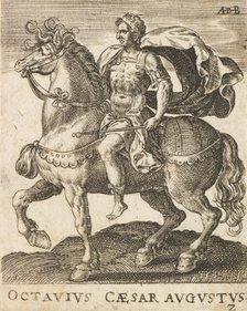 Octavius Caesar Augustus from Twelve Caesars on Horseback, ca. 1565-1587., ca. 1565-1587. Creator: Abraham de Bruyn.