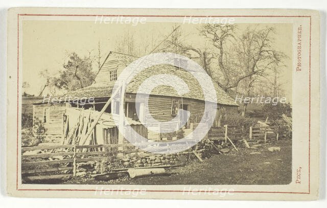 Untitled (Cabin with well), 1860s. Creator: Henry S. Peck.