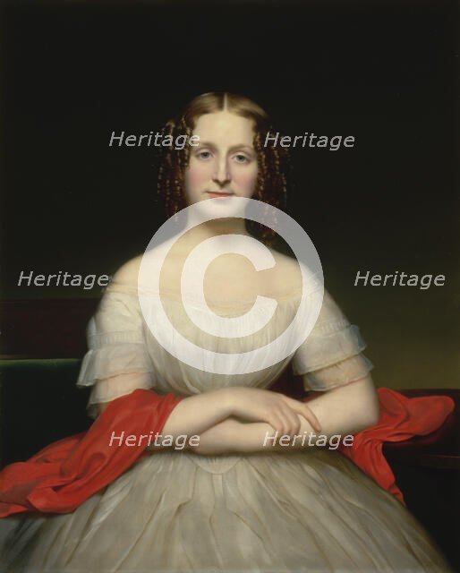 Portrait of Fidelia Marshall, ca. 1840. Creator: Charles Cromwell Ingham.