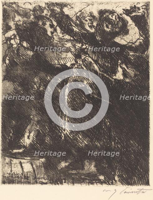 Kapuzinerpredigt?"Hetzt sich lieber herum mit der Dirn'" (The Capuchin's Sermon?..., 1923. Creator: Lovis Corinth.