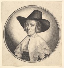 Woman with broad brimmed hat, 1642. Creator: Wenceslaus Hollar.