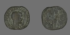 Sestertius (Coin) Portraying Emperor Gordianus, 238-244. Creator: Unknown.